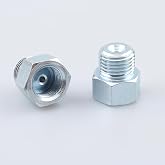 AC PERFORMANCE 1/2x20 Inverted to 9/16x18 Male Fittings Zinc Steel 2PCS | Female inverted to male thread adapter, zinc-coated steel for automotive brake lines