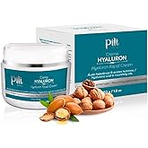 Pili Hyaluron face cream | Hyaluronic Acid Cream Face with Argan oil and Paradise Nut Oil. Ultra-Hydrating Anti Aging and Anti Wrinkle Cream Day Cream or Night Cream Moisturizer | 1.8 Oz
