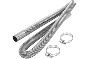 120cm Flexible Exhaust Pipe for Diesel Heater Diesel Heater Accessories with 2pcs Stainless Steel With Clamps for Auxiliary H