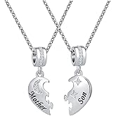 MZC Jewelry Mother Daughter Charm Necklaces Set for 2 Heart Love Dangle Matching Pendant Necklace for Women Family Mom Mommy Daughter Gifts for Her
