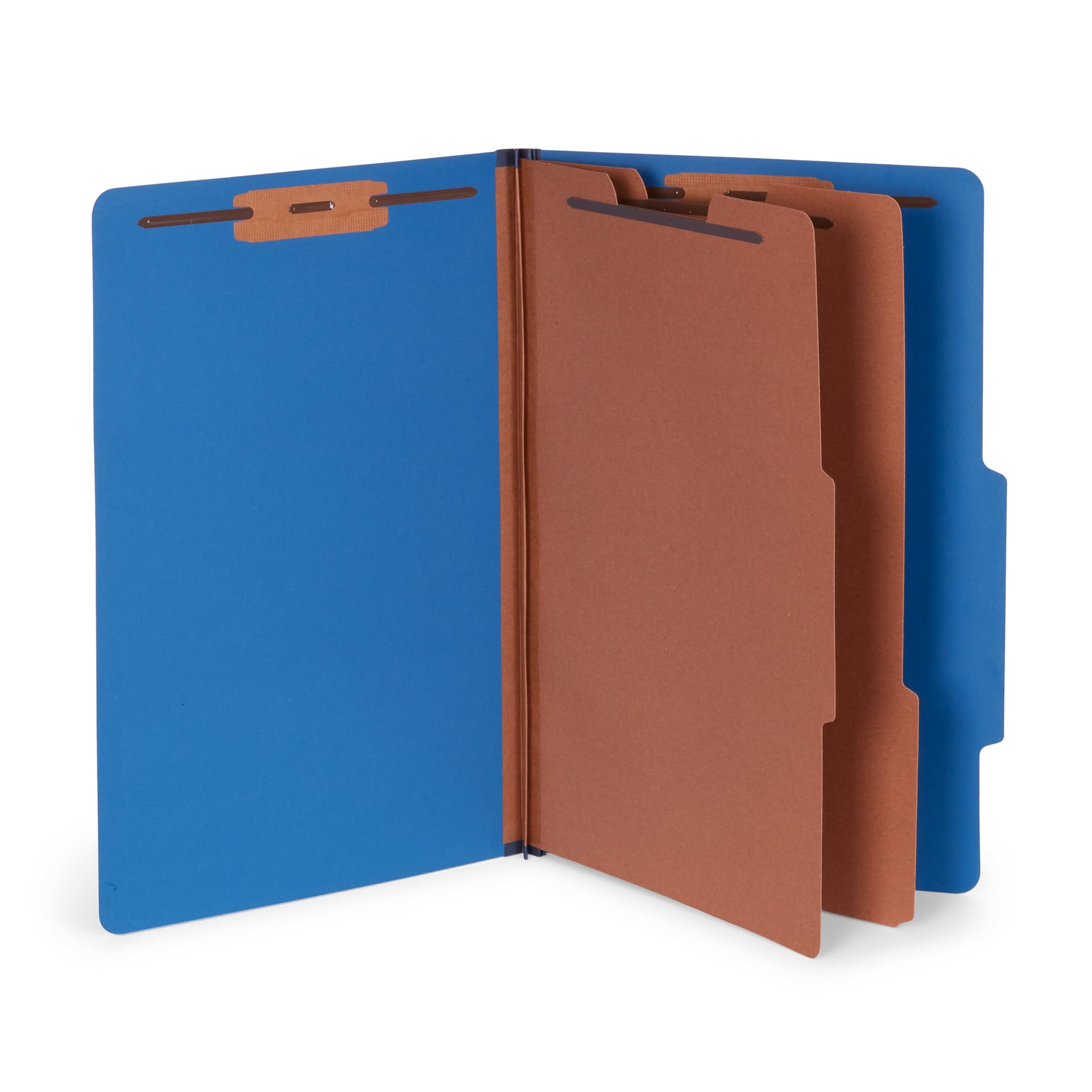 Photo 1 of Blue Summit Classification Folders, Legal Size, 2 Dividers, Dark Blue – 10 Pack
