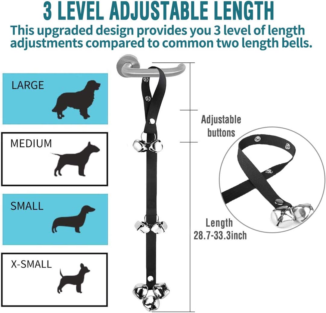 BLUETREE 2 Pack Dog Doorbells Premium Quality Training Potty Great Dog Bells Adjustable Door Bell Dog Bells for Potty Training Your Puppy The Easy Way - 7 Extra Large Loud 1.4 DoorBells : Pet Supplies