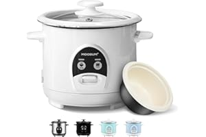 MOOSUM Electric Rice Cooker with One Touch for Asian Japanese Sushi Rice, 3-cup Uncooked/6-cup Cooked, Fast&Convenient Cooker with Ceramic Nonstick Coating inner pot, Auto Warmer