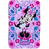Girls Cozy Fleece Throw Blanket with Extra Soft Fun Design (Minnie)