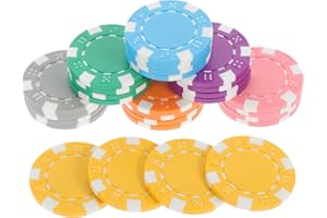 JOINPAYA 28pcs Poker Chips Round Game Counting Chips PP Material Smooth Edges Poker Accessories and Board