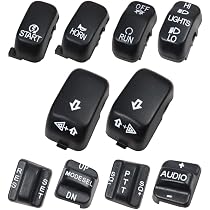 thumbnail image 2 of KiWAV Handlebar Switch Cap Set (11pcs) – Matte Black For 2018 Harley Street Glide Special FLHXS & More 2 of 5