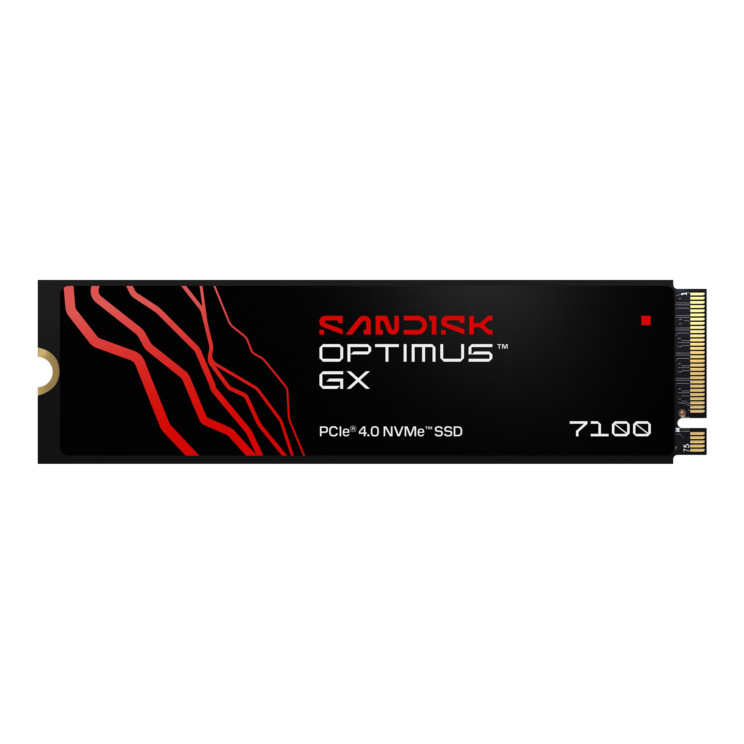 Sandisk Optimus GX 7100 1TB NVMe SSD, PCIe 4.0, M.2 2280 | Up to 7,250MB/s Read Speeds, Up to 6,900MB/s Write Speeds, Interna