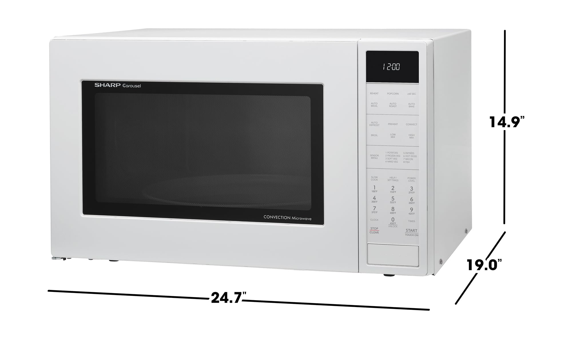 SHARP SMC1585KW Convection Countertop Microwave Oven with Removeable 15.4
