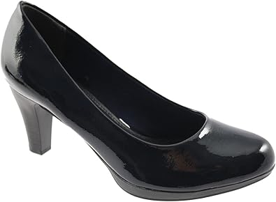marco tozzi navy court shoes