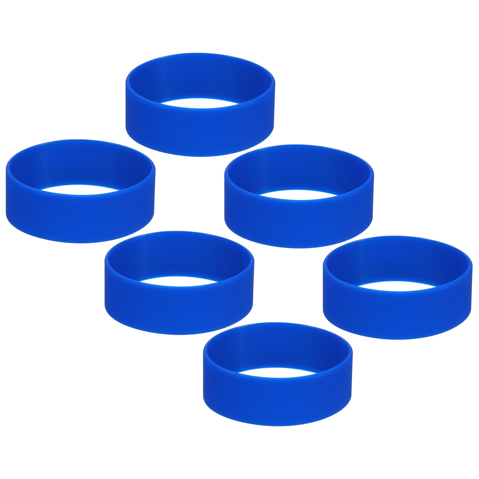 PATIKIL Elastic Sublimation Tumblers Holder Ring Bands, 6 Pcs Silicone Heat Resistant Sublimation Paper Wrap Ring for 20Oz Tumbler for DIY Craft Blue