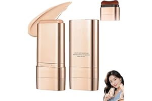 Luminous Dual-Ended Concealer Foundation Stick,Multi-use Dual-Ended Long-Lasting Concealer Foundation Stick with Brush for Al