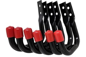Tetra-Teknica UH03-6P Heavy Duty Garage Storage Utility Hooks, Color Black, 6 per Pack