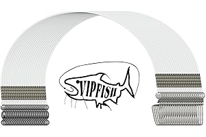 VIPFISH Fishing Fluorocarbon Leader with Crane Swivel and Snaps - Heavy Duty 20-80lb Fluorocarbon Leader Connects Lures, Bait, or Hooks for Saltwater & Freshwater Fishing