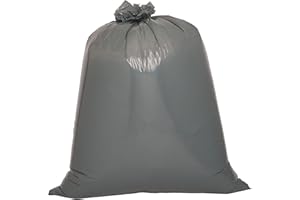 Genuine Joe Low Density Heavy-Duty Can Liner, 39" x 56", 60 gal Capacity, 1.55 mil, Black, 50 Count