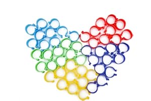 5 Colors Mixed 20mm Clip On Leg Rings Chicken Leg Bands Bird Foot Ring ID Tags for Ducks, Hens, Poultry, Large Fowl,Bird, Chi