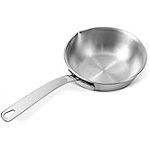 Qulkws 5.1-Inch Mini Egg Pan Stainless Steel Mini Sauce Pan Omelet Frying Pan with Spout for Home Kitchen Restaurant
