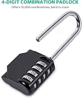 BeskooHome Combination Padlock Heavy Duty 4-Digit Weatherproof 2.5 inch Shackle view 3