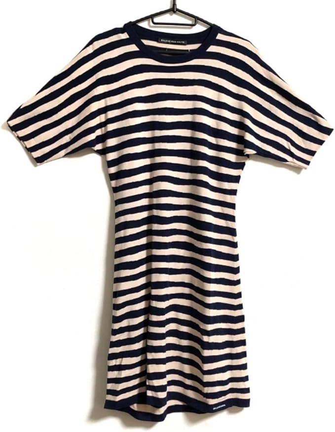 Amazon バレンシアガ Balenciaga ワンピース レディース ネイビー ベージュ 中古 ワンピース チュニック 通販