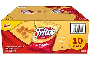 ZALRO Fritos Corn Chips The Original, 1 Oz., 10 Pk. - Fritos Chili Cheese Corn Chips - Fritos Corn Chips - Chili Fritos