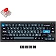 Keychron Q2 Pro Full Metal RGB QMK/VIA Wireless Bluetooth Custom Mechanical Keyboard, Programmable Knob KSA Double-Shot PBT Keycaps, Hot-Swappable K Pro Red Switches for Mac Windows Linux - Black