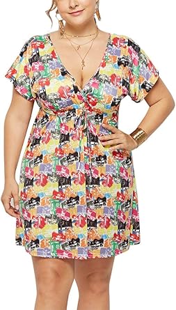 amazon plus size hawaiian dresses
