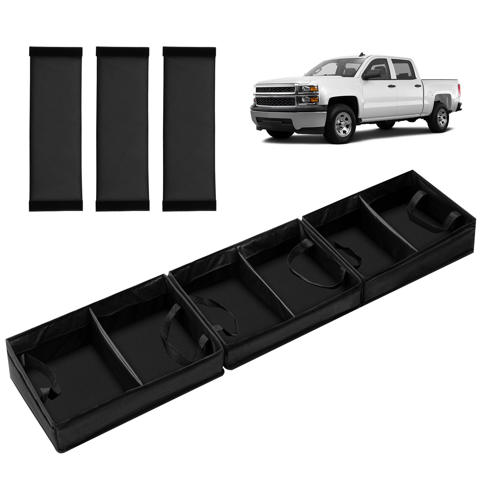 Photo 1 of Autofit Chevrolet Silverado 1500 2500 /GMC Sierra 2011-2025 Truck Under Bench Seat Storage with Removable Divider 600D Oxford Cloth, truck accessories Mesh Organizer