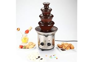 Gavigain Chocolate Fountain Machine,4 Layer Electric Stainless Steel Chocolate Fountains for Weddings Birthday Parties Decor