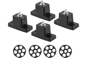 AMGSH 4 Pack Rubber Vibration Isolator Mounting Bracket for Air Conditioner Condenser Mounting Bracket for Outdoor Mini Split with 4 Rubber Isolation Pads