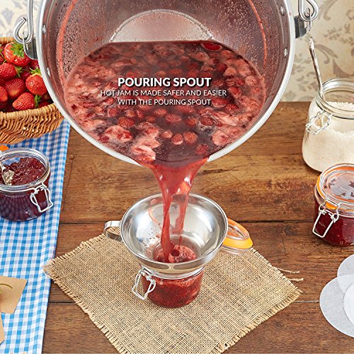 Jam Making Maslin Pan Stainless Steel Preserve Pot & Handle Bucket,Camping Pan (4.5L-4.5QT) 4 Jam Making Maslin Pan Stainless Steel Preserve Pot & Handle Bucket,Camping Pan (4.5L-4.5QT) - Image 5