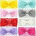 IMagicoo 8 PCS Baby Girl's Beautiful Soft Lace Turban Headbands Head Wrap Knotted Hair Band Mixed Color (1)