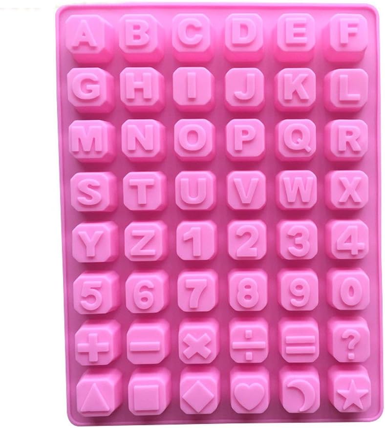 ITOP Letter Mold Silicone Chocolate Alphabet Mold Form for Candy Ice Cube DIY Cake Decorating Mould Baking Tools （Set of 2pcs）