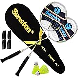 Senston Badminton Rackets Set of 2, Graphite Shaft