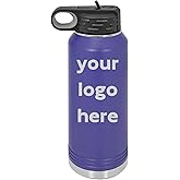 Your Logo Engraved on a Thermal Insulated Stainless Steel 32 oz Water Bottle - Bulk Quantity Discounts! Greatfor a Promotion or a Client/Employee Gift