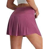 baleaf 14" Pleated Tennis Skirt for Women Golf Skorts with Shorts Pockets High Waisted Athletic Workout Running Skirts