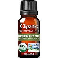 Cliganic Organic Rosemary Essential Oil, 100% Pure Natural, for Hair, Skin, Aromatherapy | Non-GMO Verified