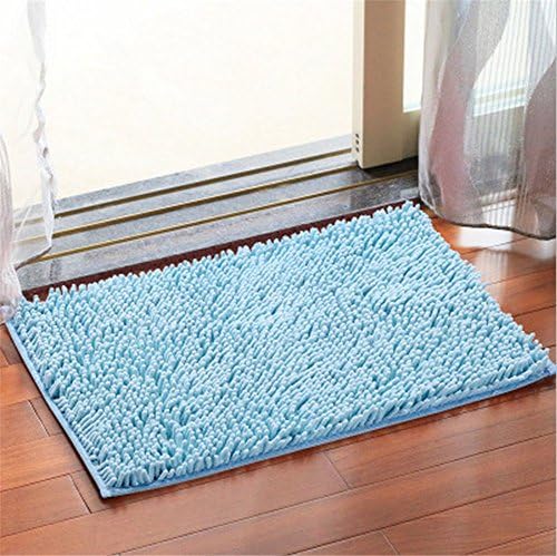 Non-slip Water-absorbing Entrance Welcome Mat Floor Bathroom Kitchen Living Room Indoor Outdoor Home Decorative Rug Mats Carpet (Sky blue)