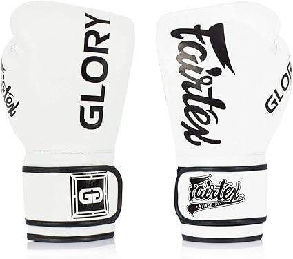 Fairtex X Glory Boxing Gloves For Kick Boxing Sparring Muay Thai Leather Handmade In Thailand Official Glory Kickboxing Gloves White Amazon De Sport Freizeit