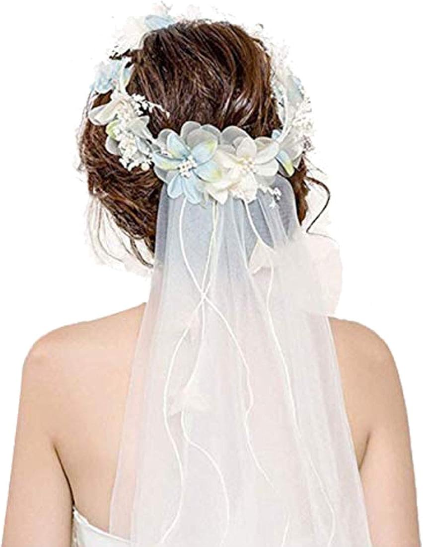 Eralove Flower Crown Headband Wreath Floral Garland Boho For