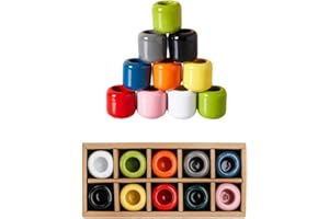 Zxjsisy 10 PCS Ceramic Chime Candle Holder, Home Small Candle Holder for Altar, Vigil, Witchcraft, Wiccan Supplies