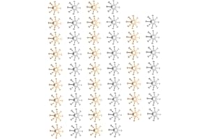 MINAOLULUS 50pcs DIY Artificial Flower Headdress Making Accessories for Women Floral Centers Silver Gold Mix