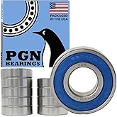 6204-2RS Sealed Ball Bearing - 20x47x14 - Lubricated - Chrome Steel (10 PCS)