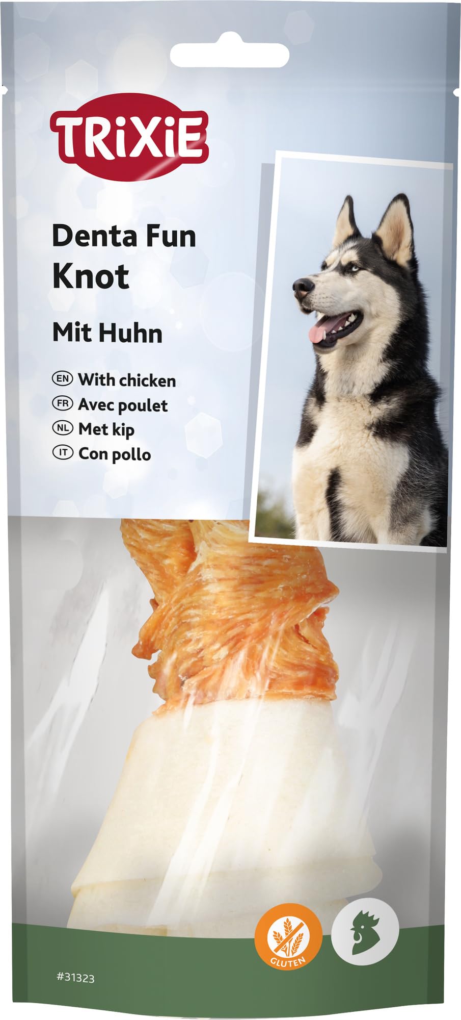 Trixie Dog Chews, Chicken Flavored Rawhide Bones, 15 cm/70 g, 2 Pieces