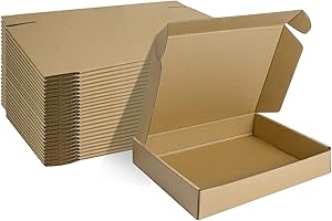 MEBRUDY 11x8x2 Inches Shipping Boxes Pack of 25, Small Corrugated Cardboard Box for Mailing Packing Literature Mailer
