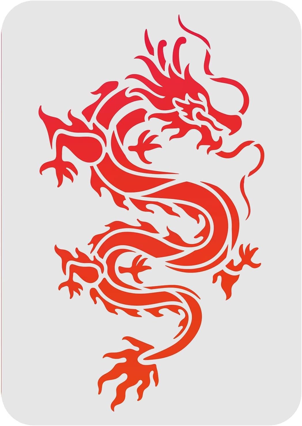 FINGERINSPIRE Dragon Stencils 29.7x21cm Reusable Dragon Wall Decor Stencil Chinese Asian Oriental Dragon Stencil for Painting on Wall Furniture Fabric Wood