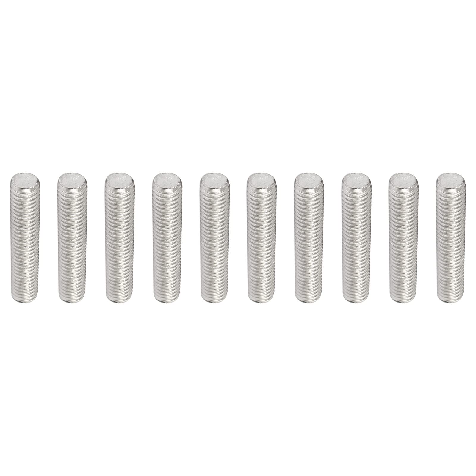 Rebower Fully Threaded Rod 304 Stainless Steel Rod Bar Studs, [for Hangers and Clamps and U-Bolts] - M10 x 55mm 1.5mm Pitch Male Threaded /Silver/10Pack — image 1