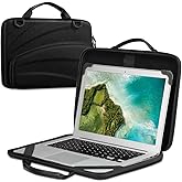 FINTIE 13-14 Inch Chromebook Sleeve Case - Protective Briefcase Shoulder Bag with Accessory Pouch for Up to 14" MacBook Samsung Dell Acer ASUS Lenovo HP Laptop Notebook Ultrabook (Black)