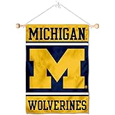 Michigan Team University Wolverines Window Wall Banner Hanging Flag with Suction Cup