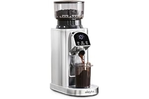olayks. Conical Burr Coffee Grinder Electric Coffee Bean Grinder with 48 Precise Settings, Anti-Static Coffee Grinders for Home Use, Adjustable Conical Burr Mill for Espersso/Drip/French Press