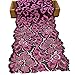 5 Yards Metallic Floral Lace Ribbon Stretch Tulle Lace Trim Elastic Nigerian African Fabric Width 7 Inch for DIY Craft Jewelry Making Clothes Accessories Gift Wrapping Wedding Party Decor (Rose)