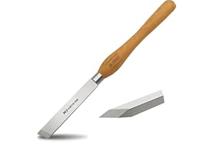 UF-SHARP 1 inch Skew Chisel, M2 Cryo High Speed Steel Wood Turning Tools with Beech Wood Handle